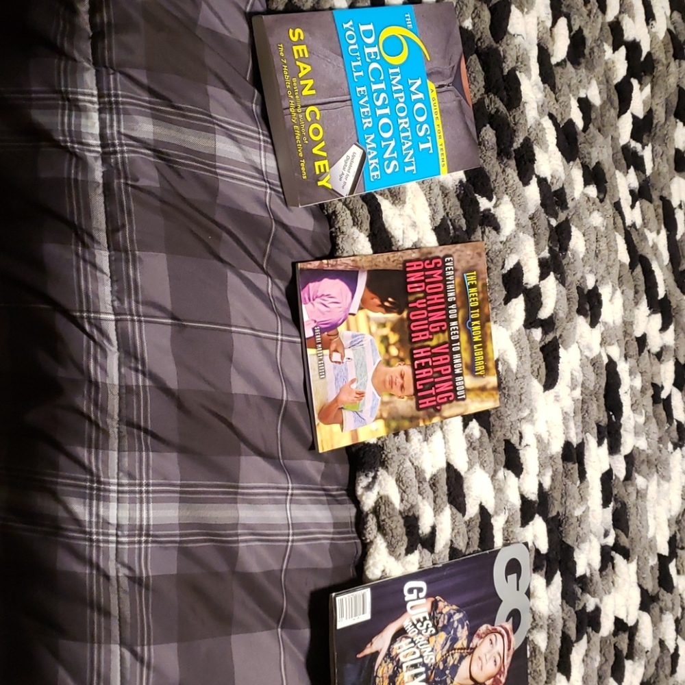 Magazine and 2 books
